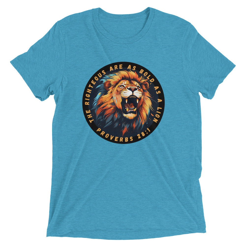 “Bold as a Lion” Unisex Tri-Blend T-Shirt 1