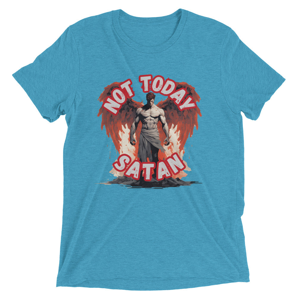 "Not Today Satan" Unisex Tri-Blend T-Shirt 1