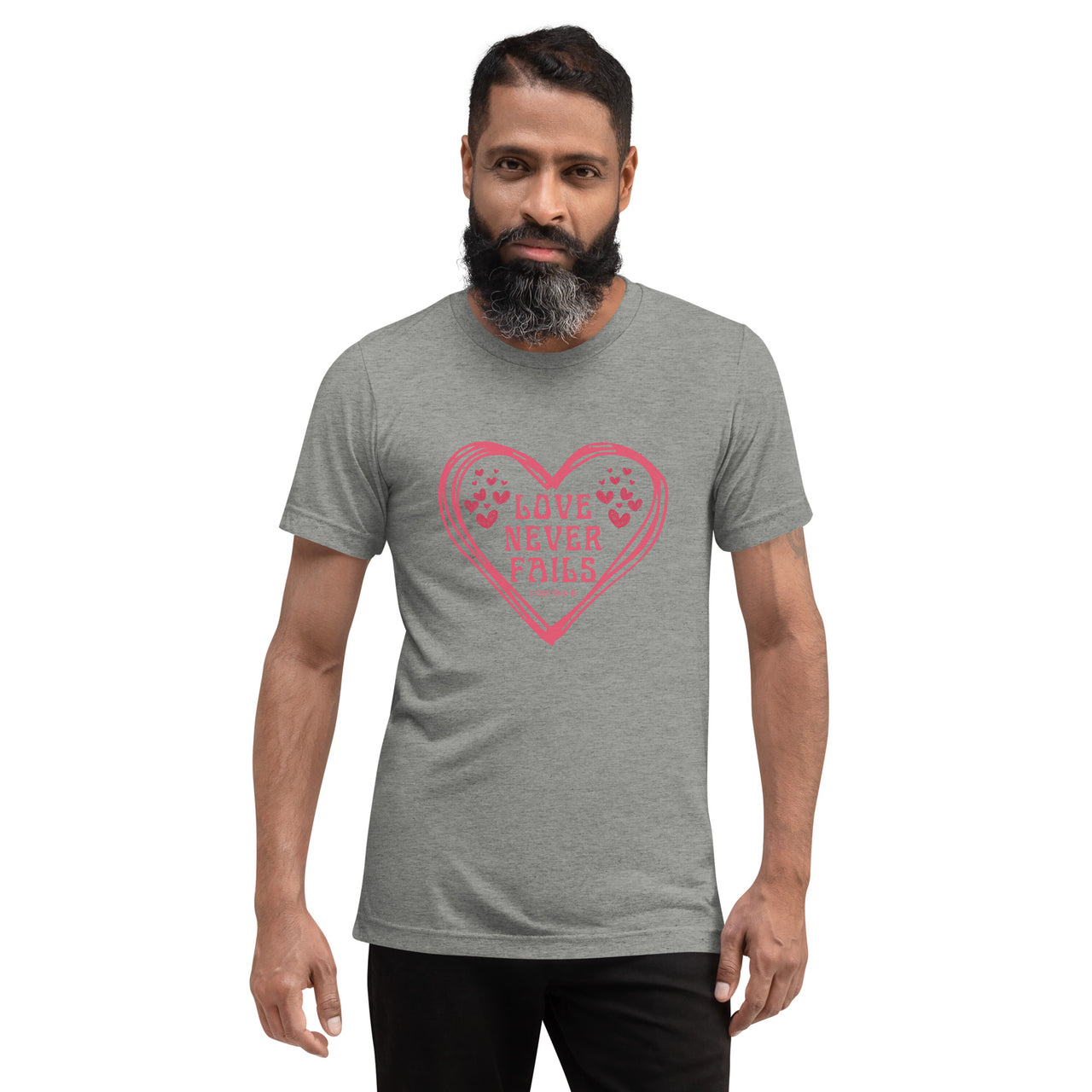 "Love Never Fails" Unisex Tri-Blend T-Shirt 11