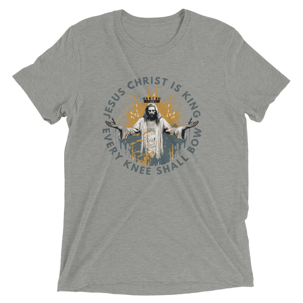 "Every Knee Shall Bow" Unisex Tri-Blend T-Shirt 3