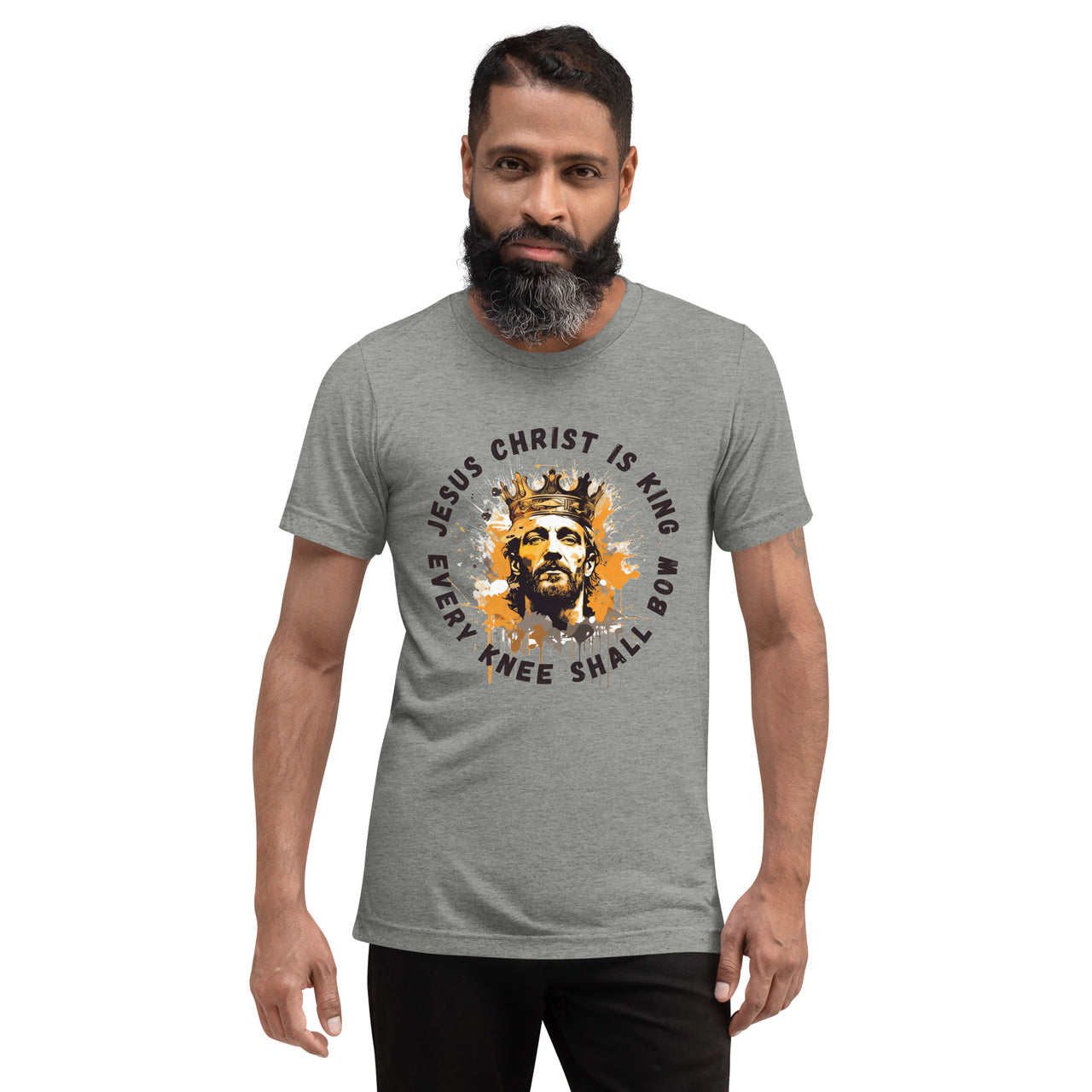 "Every Knee Shall Bow" Unisex Tri-Blend T-Shirt 4