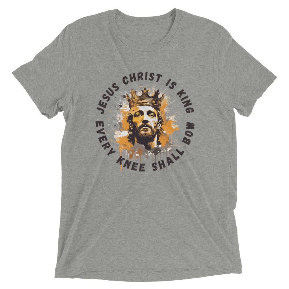 "Every Knee Shall Bow" Unisex Tri-Blend T-Shirt 4