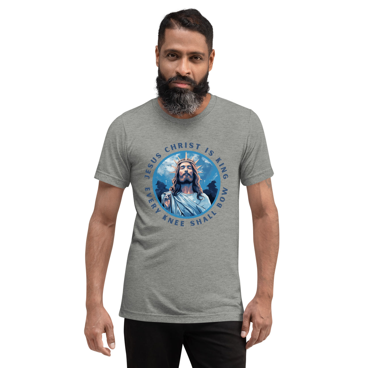 "Every Knee Shall Bow" Unisex Tri-Blend T-Shirt 1