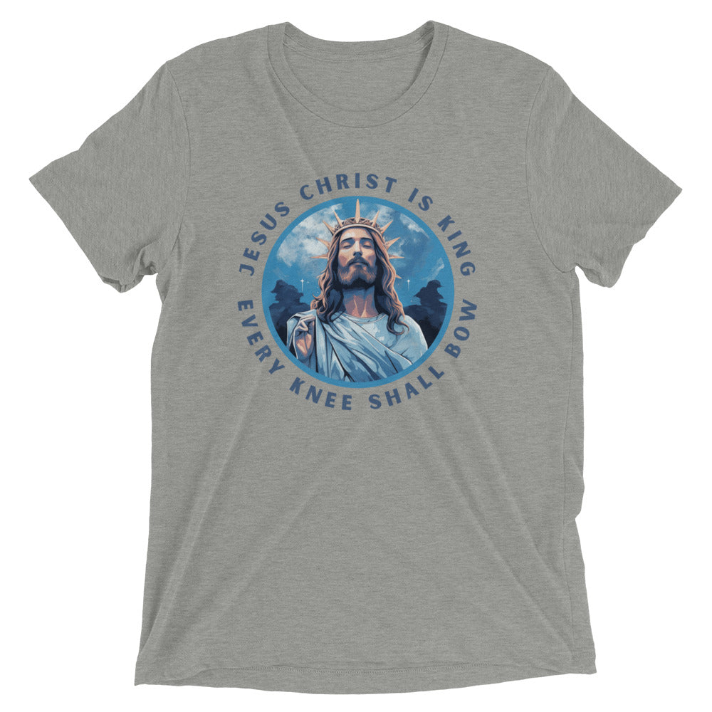 "Every Knee Shall Bow" Unisex Tri-Blend T-Shirt 1