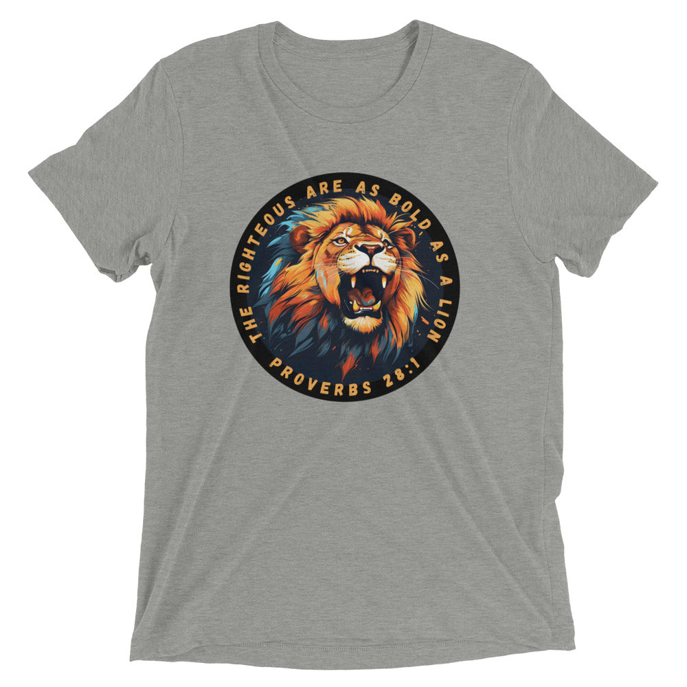 “Bold as a Lion” Unisex Tri-Blend T-Shirt 1