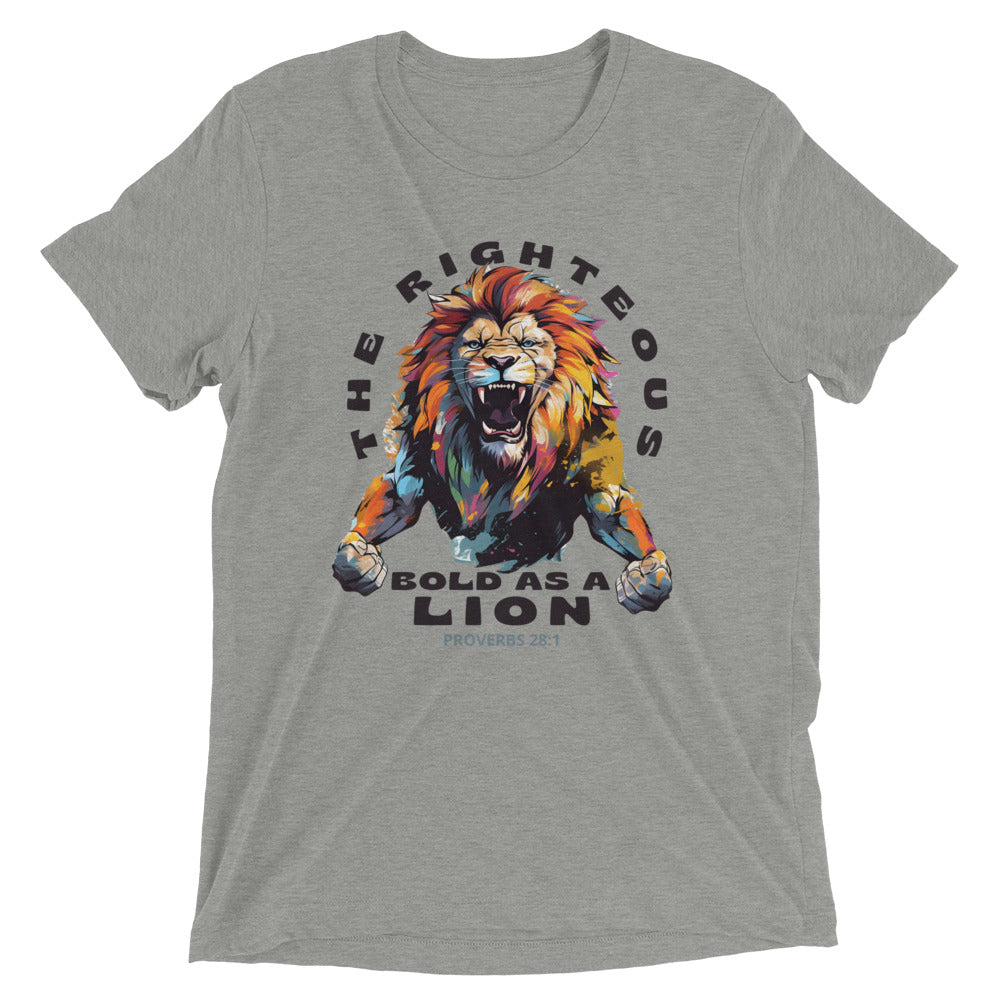 “Bold as a Lion” Unisex Tri-Blend T-Shirt 5
