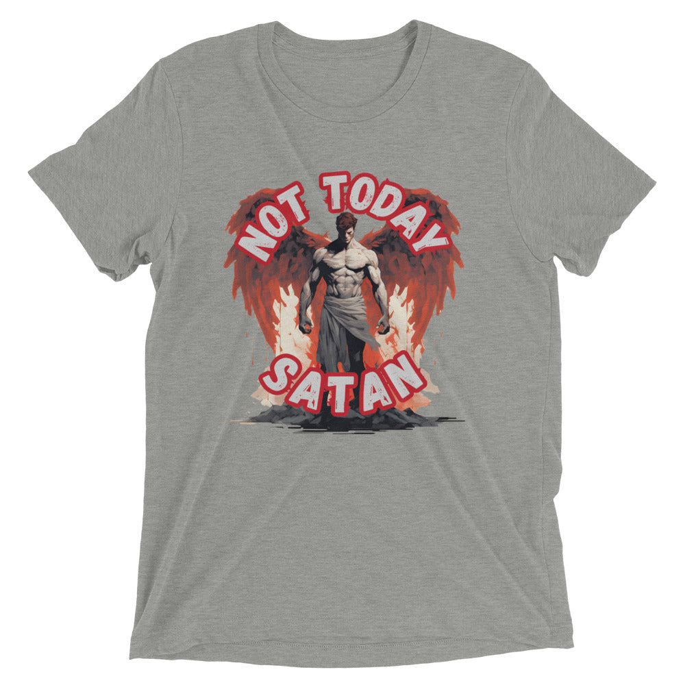 "Not Today Satan" Unisex Tri-Blend T-Shirt 1