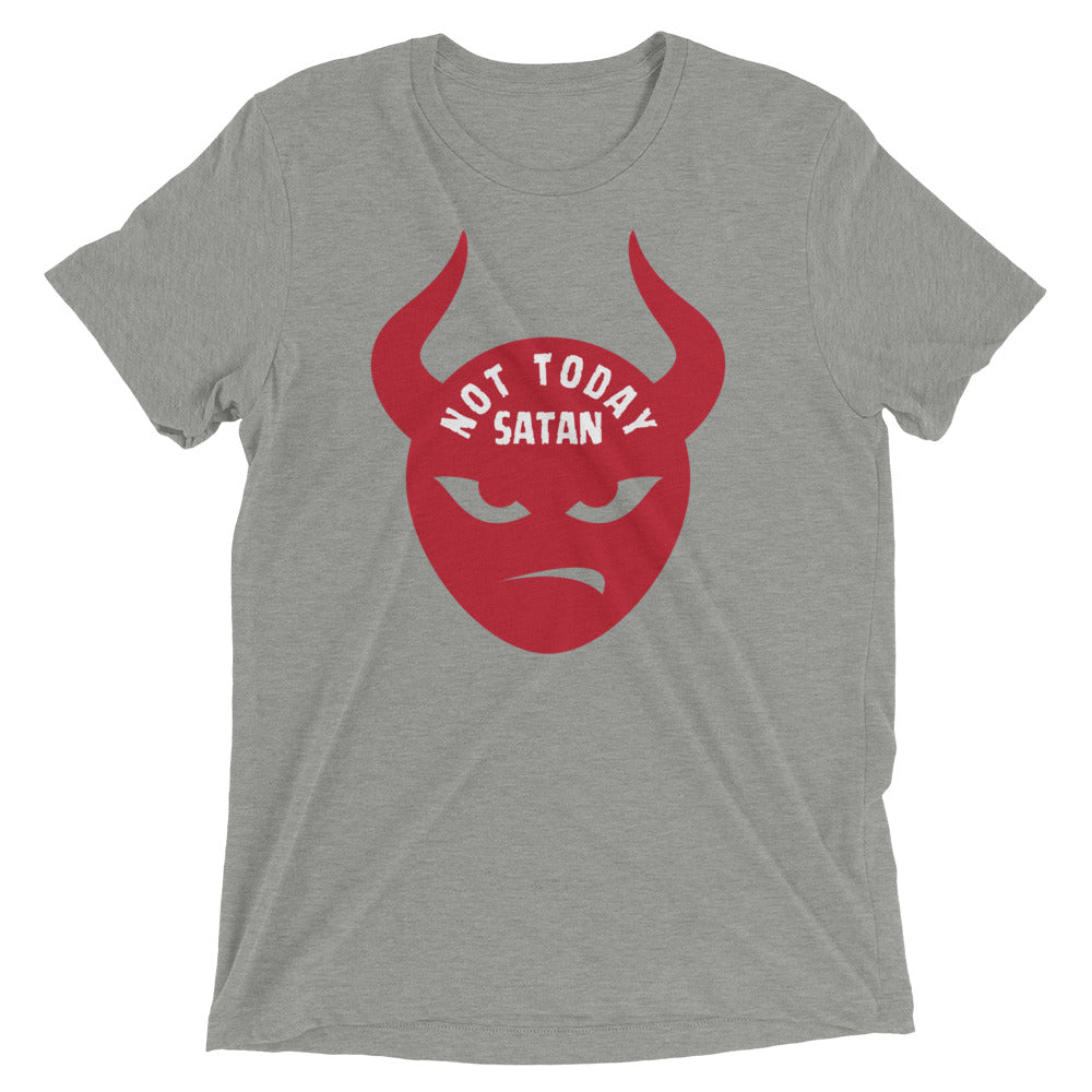 "Not Today Satan" Unisex Tri-Blend T-Shirt 2