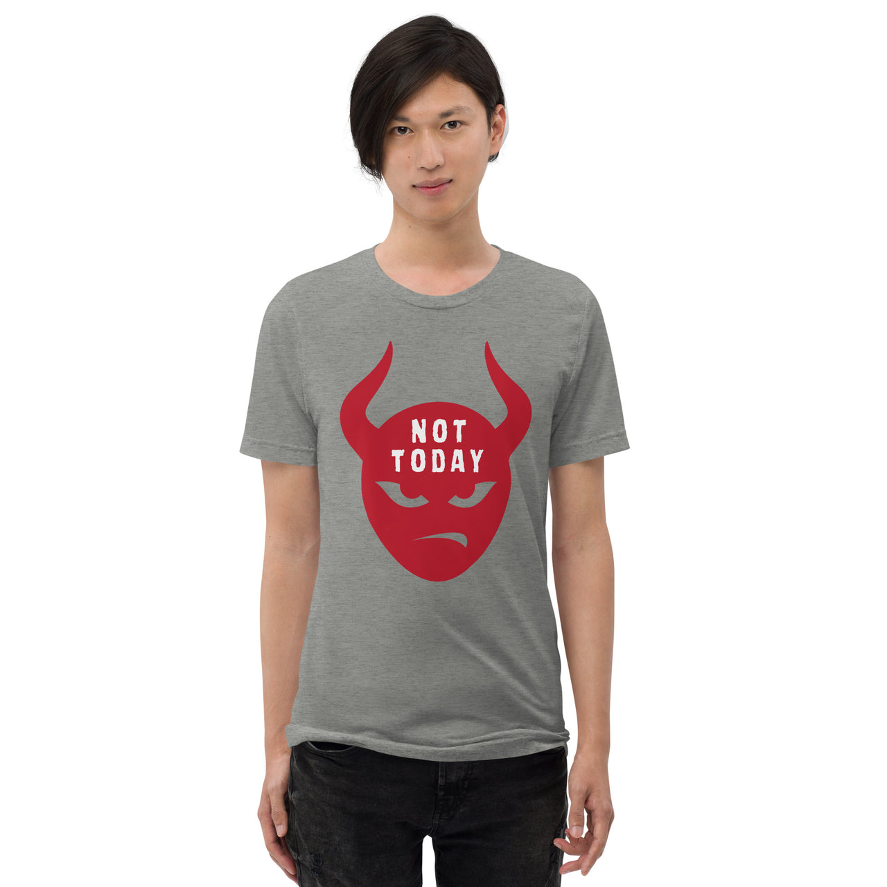 "Not Today Satan" Unisex Tri-Blend T-Shirt 9