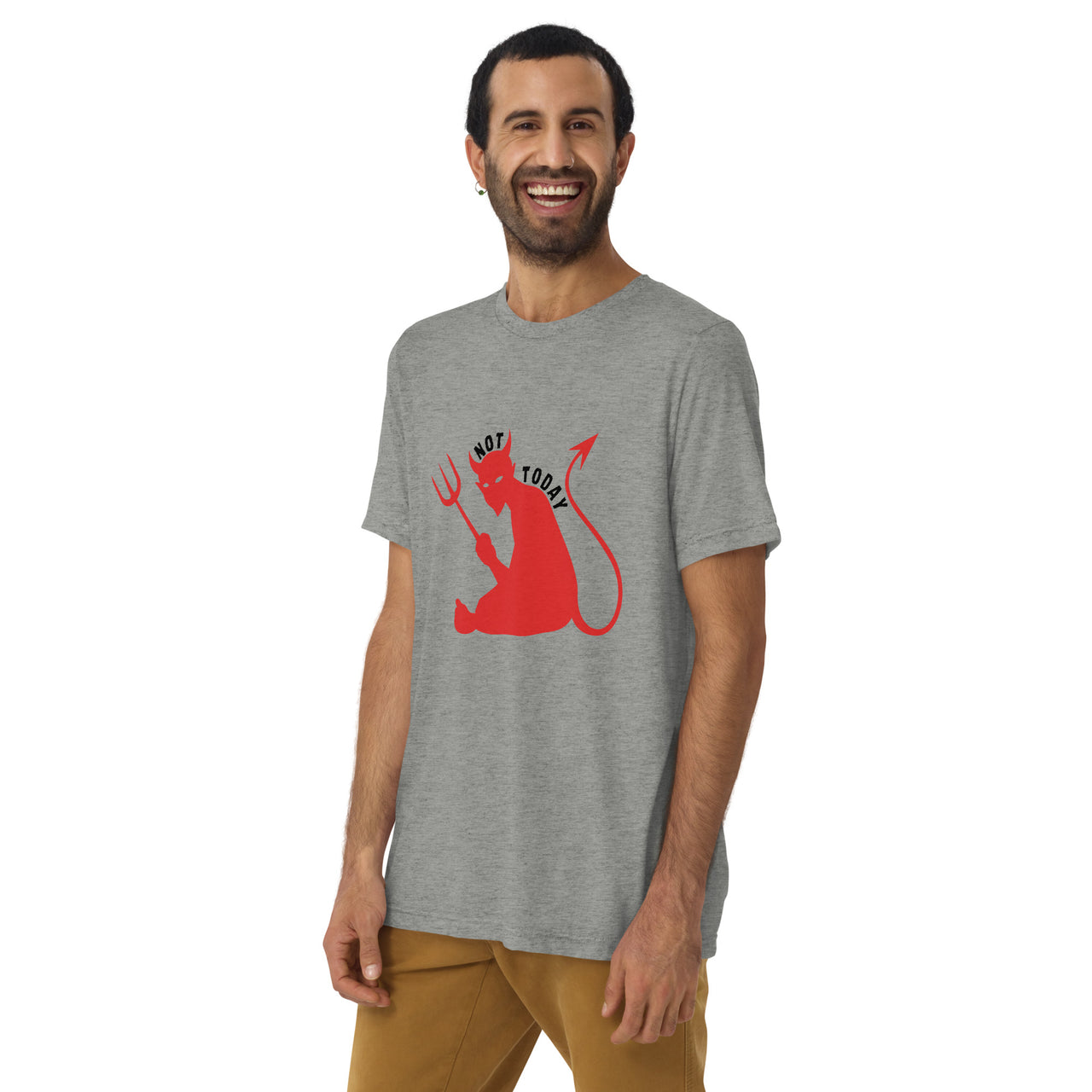 "Not Today Satan" Unisex Tri-Blend T-Shirt 10