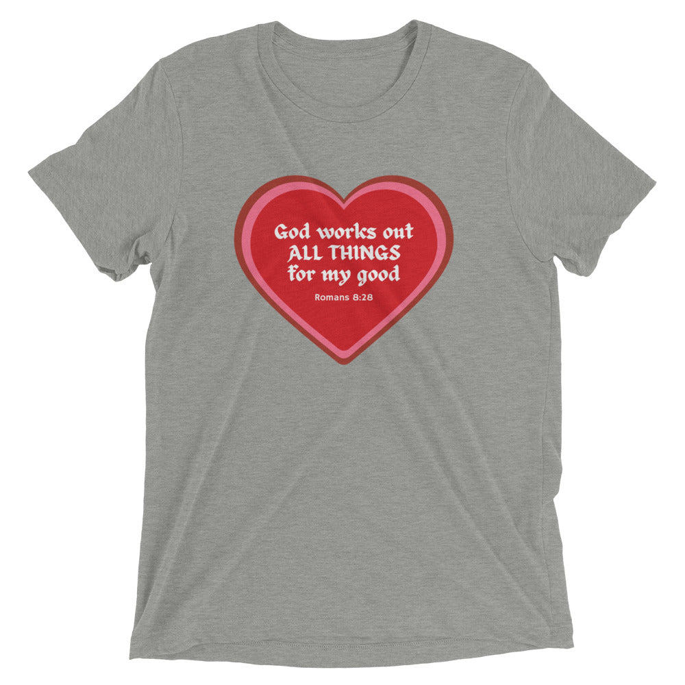 "All Things for my Good" Unisex Tri-Blend T-Shirt 4