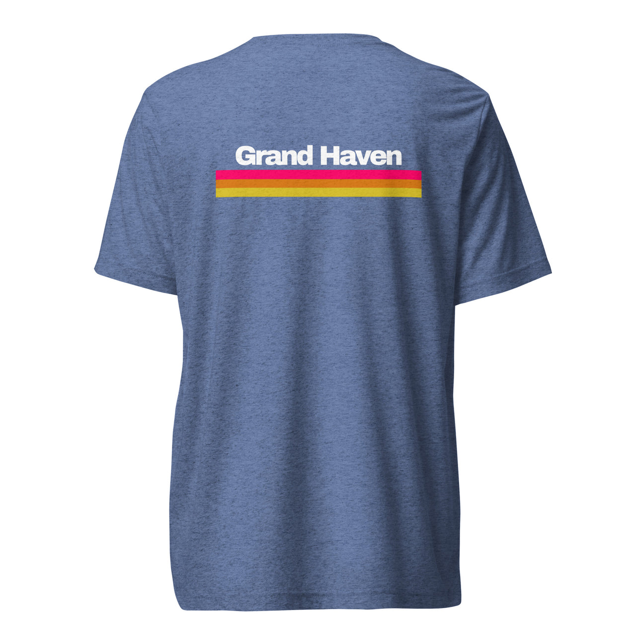 "Grand Haven Three Stripe" Unisex Tri-blend T-shirt