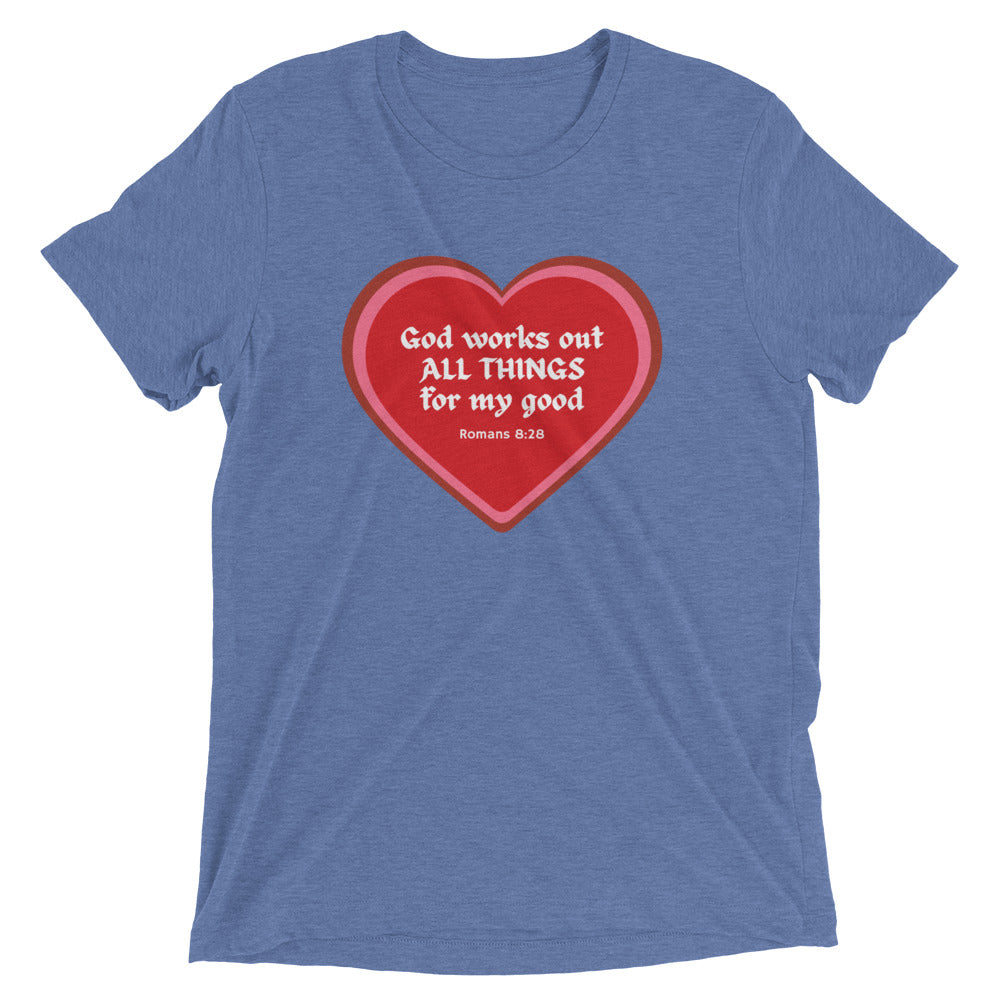 "All Things for my Good" Unisex Tri-Blend T-Shirt 4