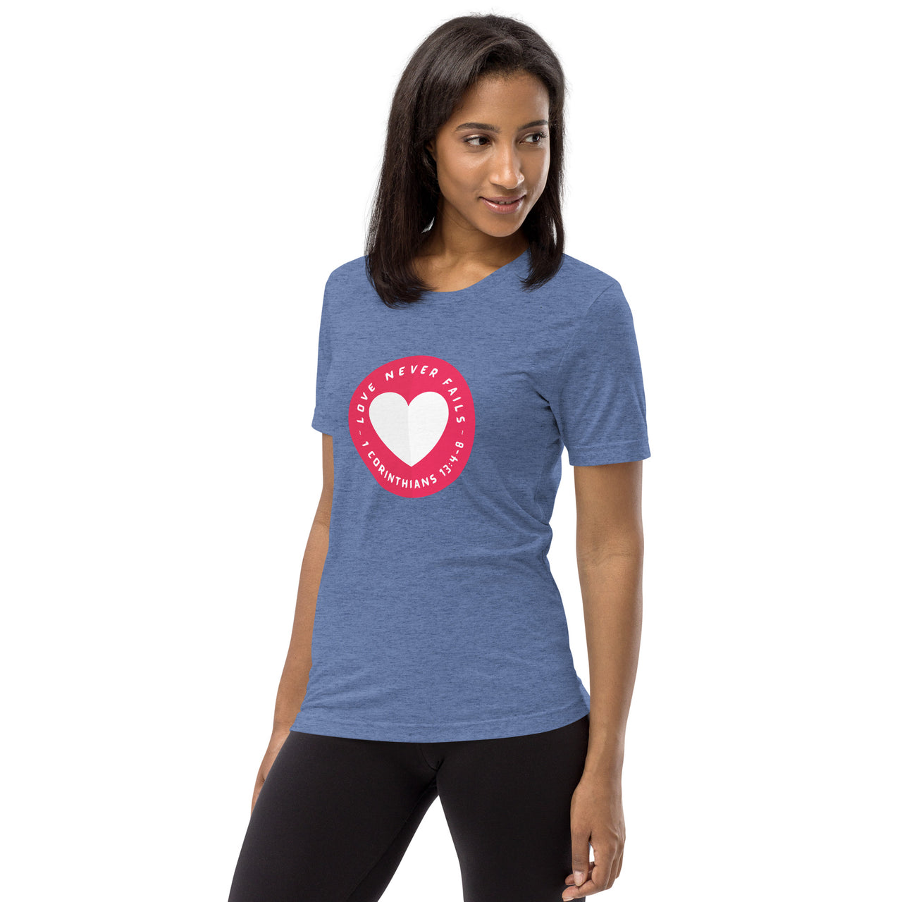 "Love Never Fails" Unisex Tri-Blend T-Shirt 16