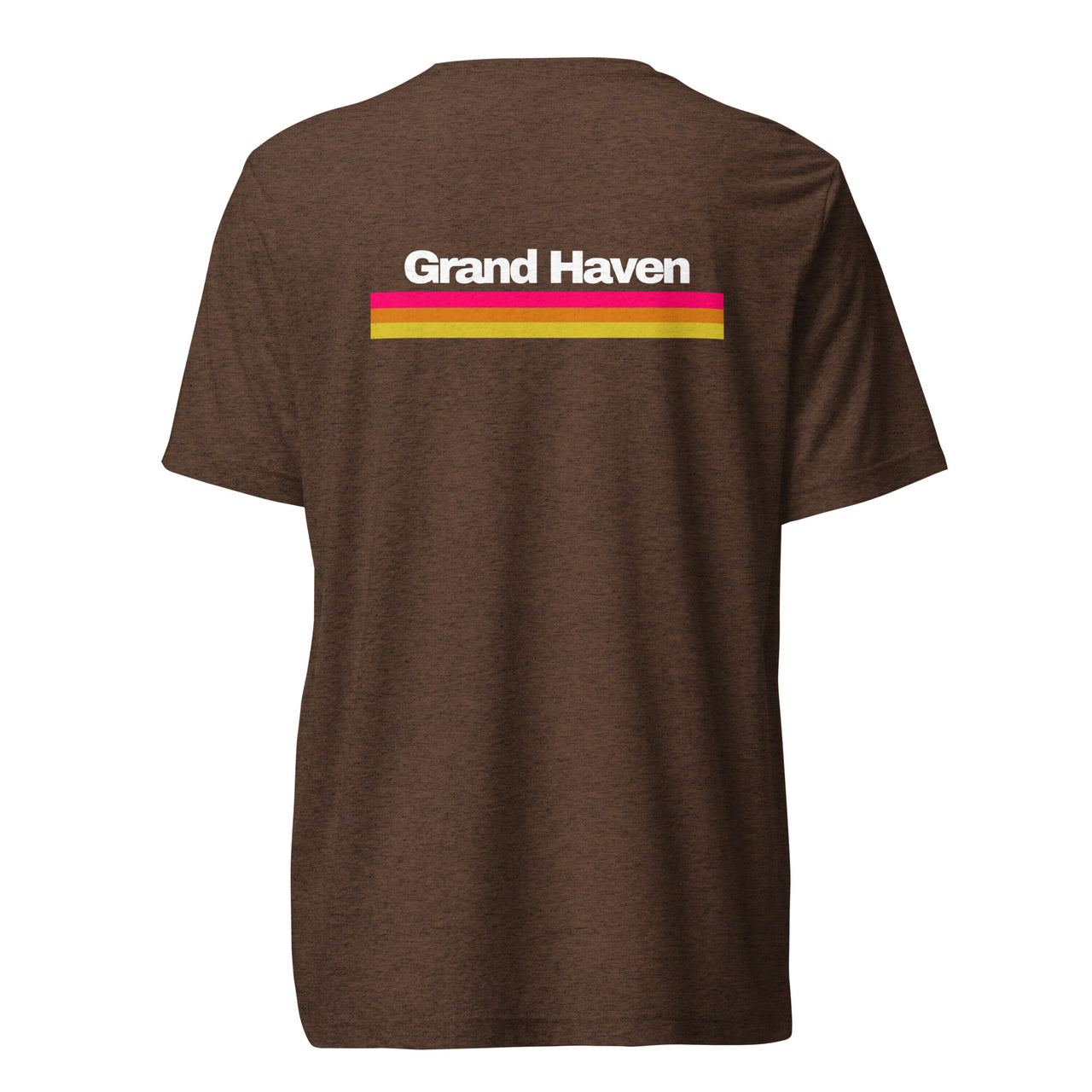 "Grand Haven Three Stripe" Unisex Tri-blend T-shirt