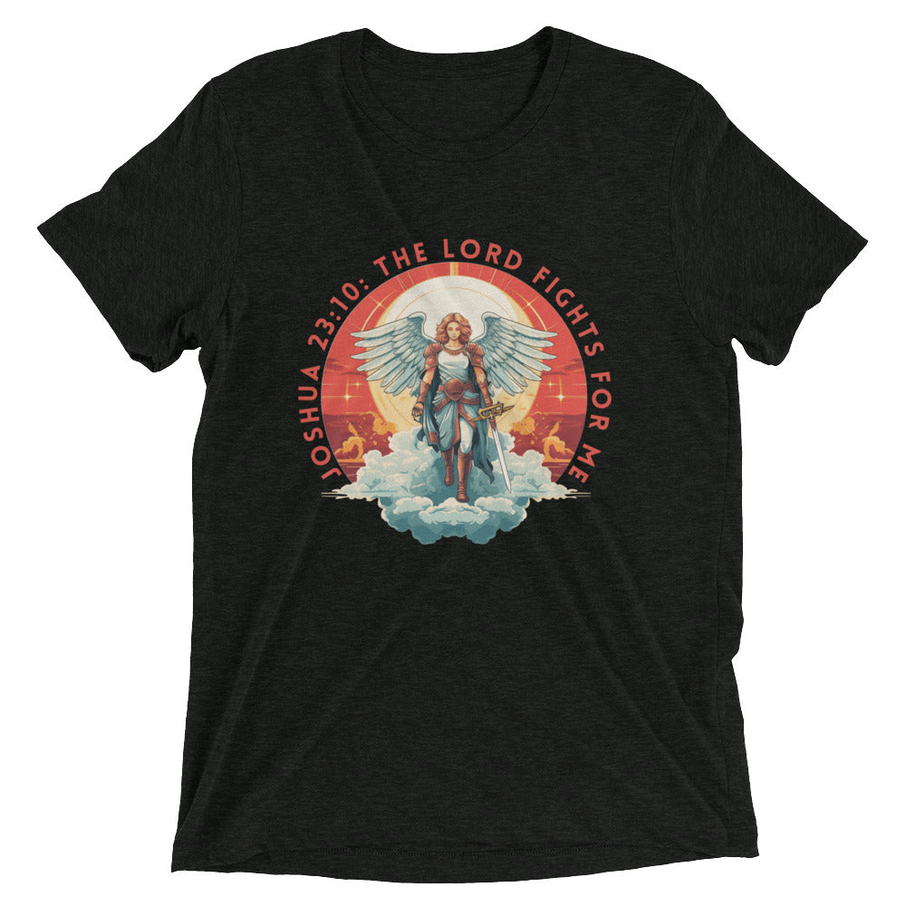 “The Lord Fights for Me” Unisex Tri-Blend T-Shirt 3