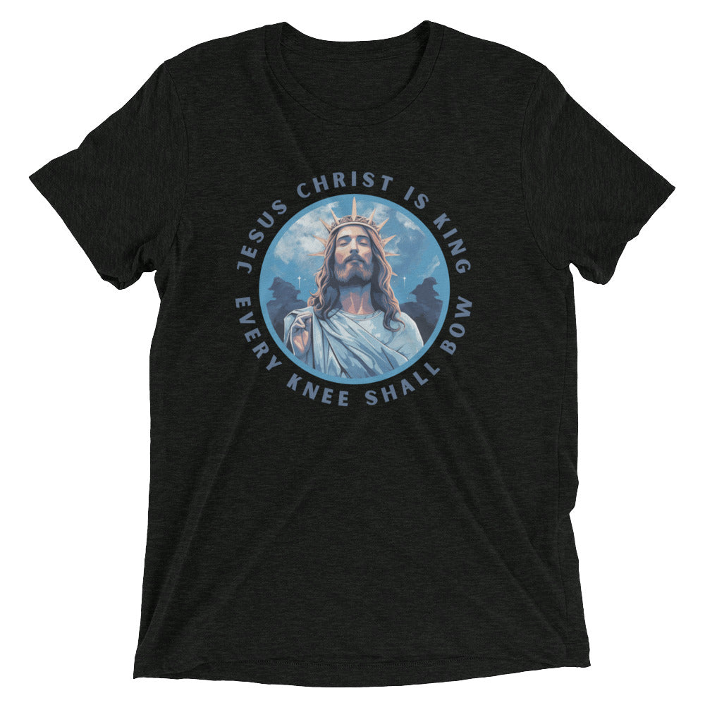 "Every Knee Shall Bow" Unisex Tri-Blend T-Shirt 1