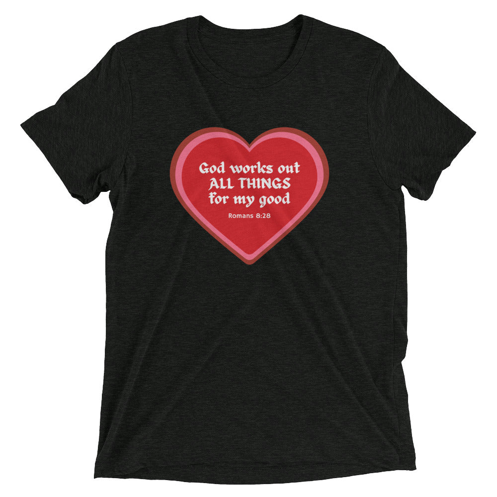 "All Things for my Good" Unisex Tri-Blend T-Shirt 4