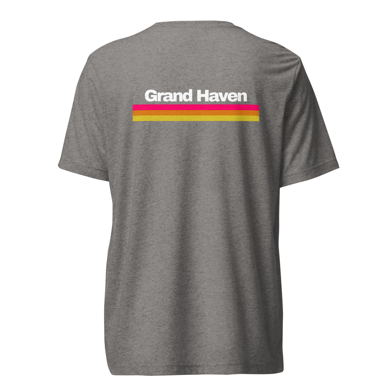 "Grand Haven Three Stripe" Unisex Tri-blend T-shirt