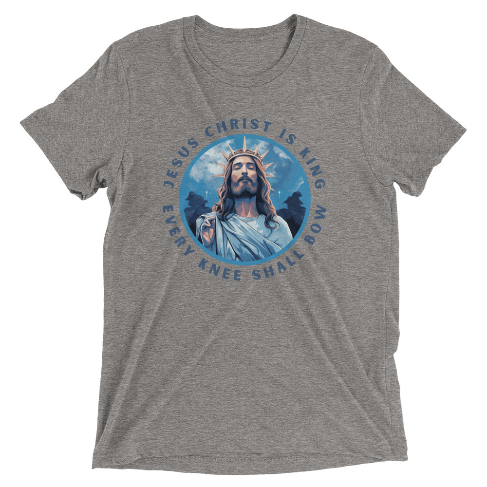 "Every Knee Shall Bow" Unisex Tri-Blend T-Shirt 1