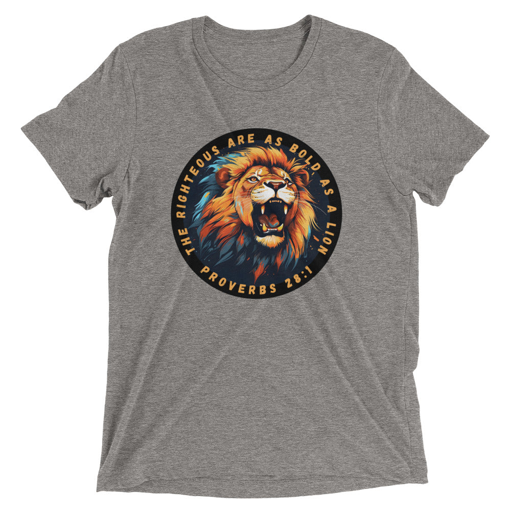 “Bold as a Lion” Unisex Tri-Blend T-Shirt 1