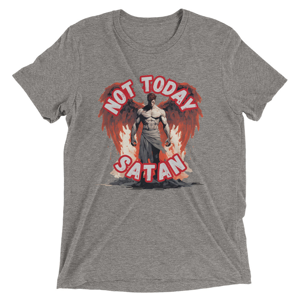 "Not Today Satan" Unisex Tri-Blend T-Shirt 1