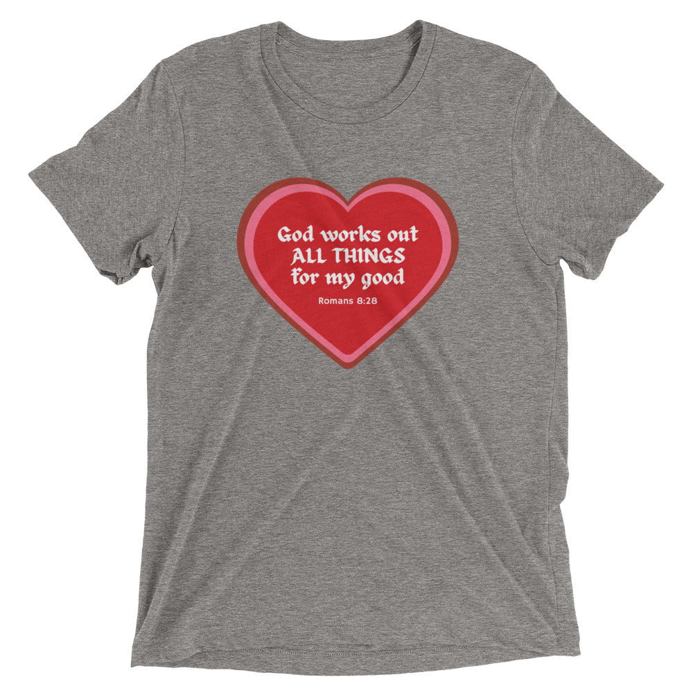"All Things for my Good" Unisex Tri-Blend T-Shirt 4
