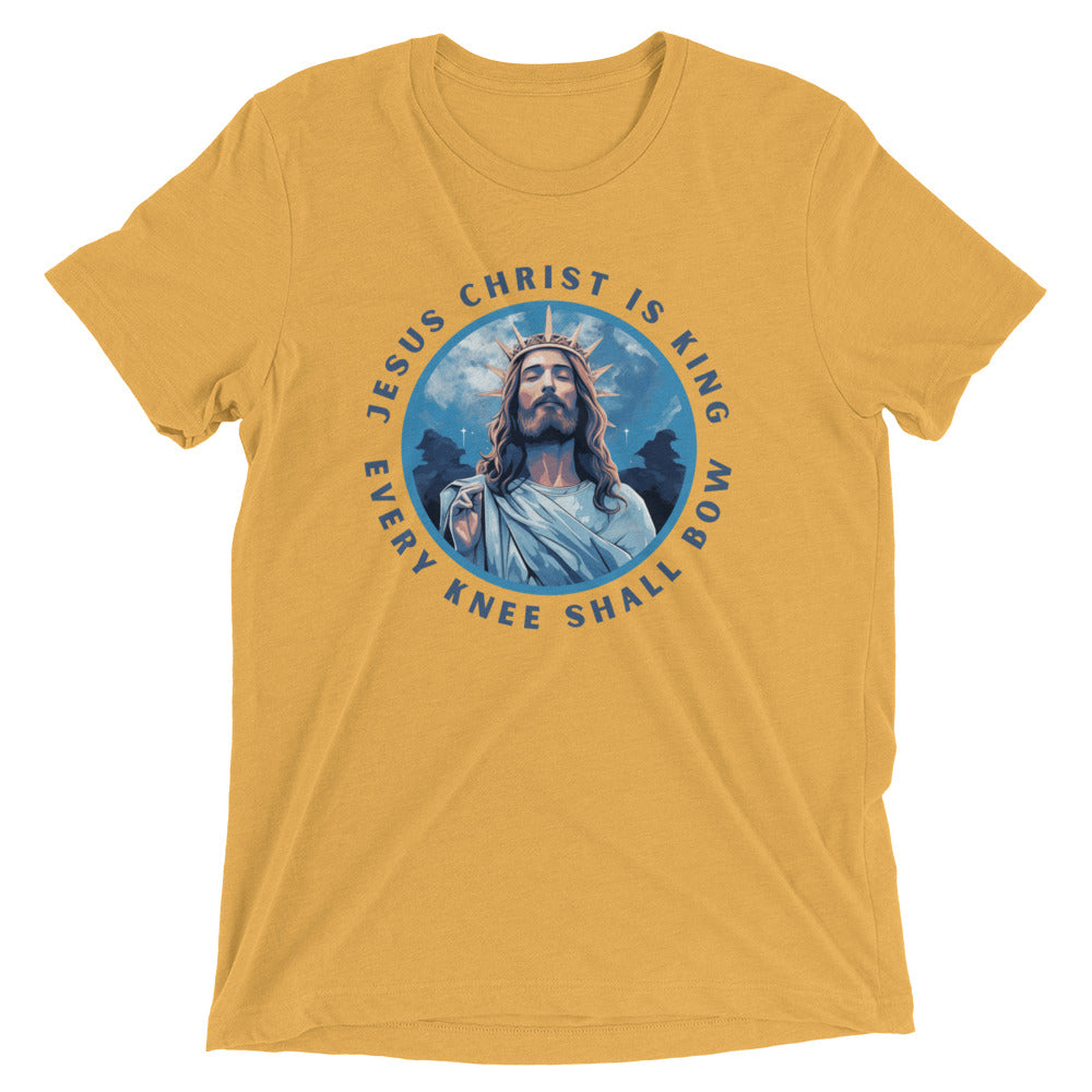 "Every Knee Shall Bow" Unisex Tri-Blend T-Shirt 1