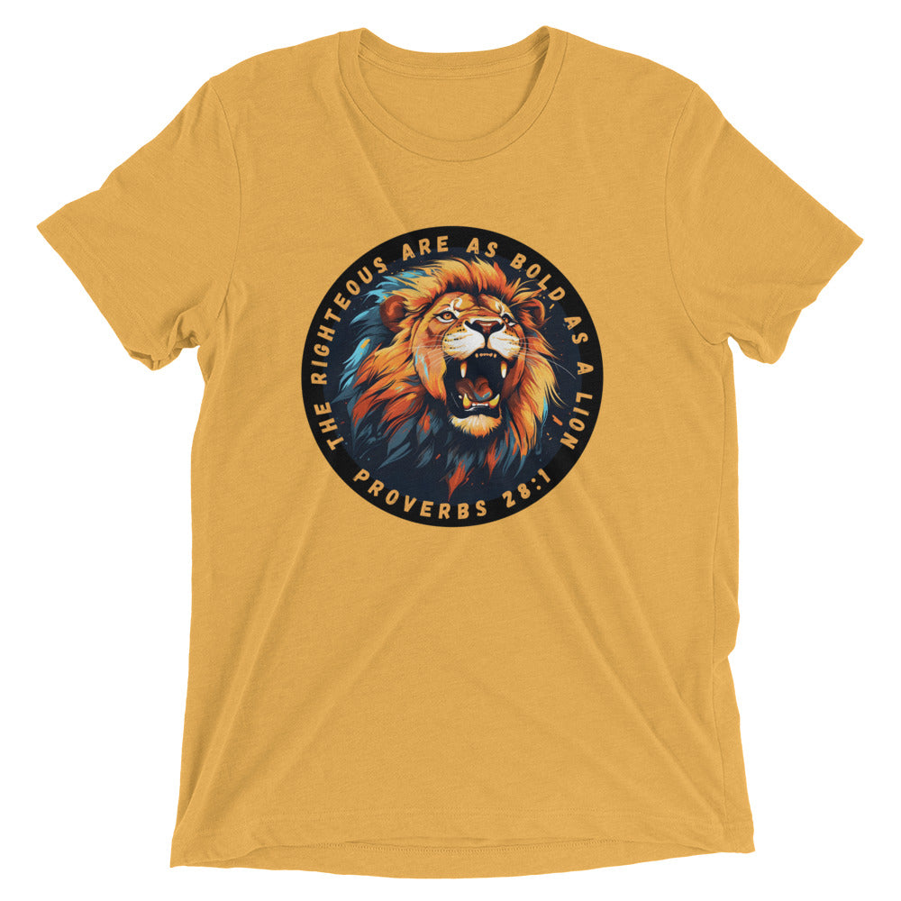 “Bold as a Lion” Unisex Tri-Blend T-Shirt 1