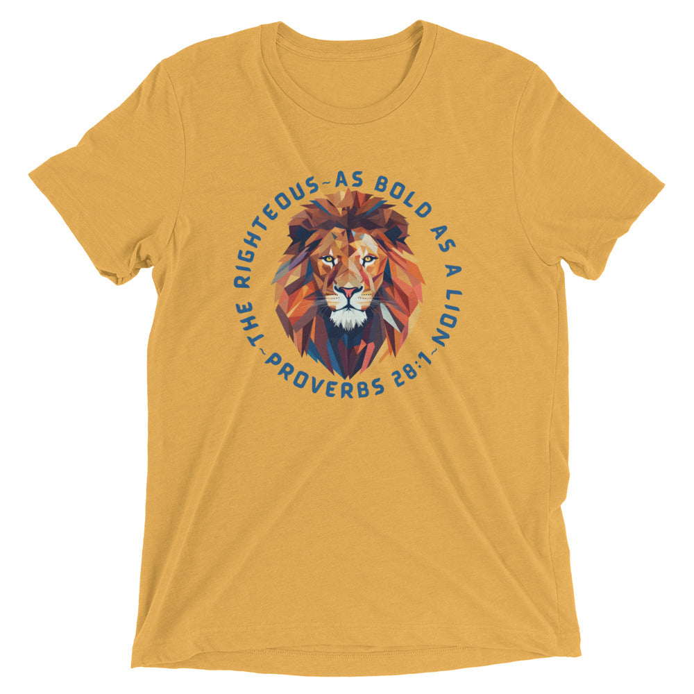 “Bold as a Lion” Unisex Tri-Blend T-Shirt 3