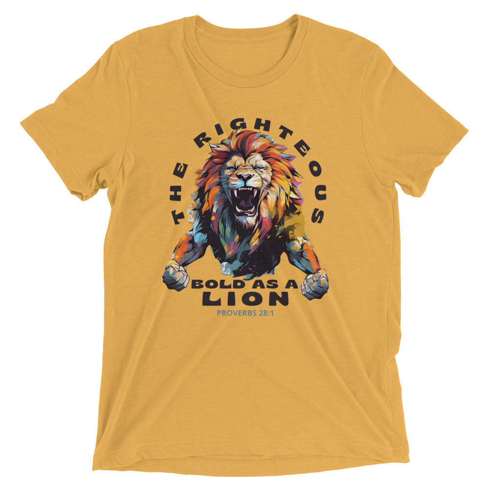 “Bold as a Lion” Unisex Tri-Blend T-Shirt 5