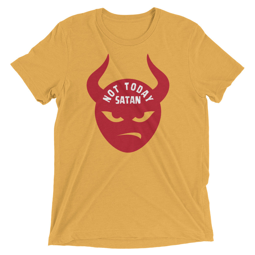 "Not Today Satan" Unisex Tri-Blend T-Shirt 2