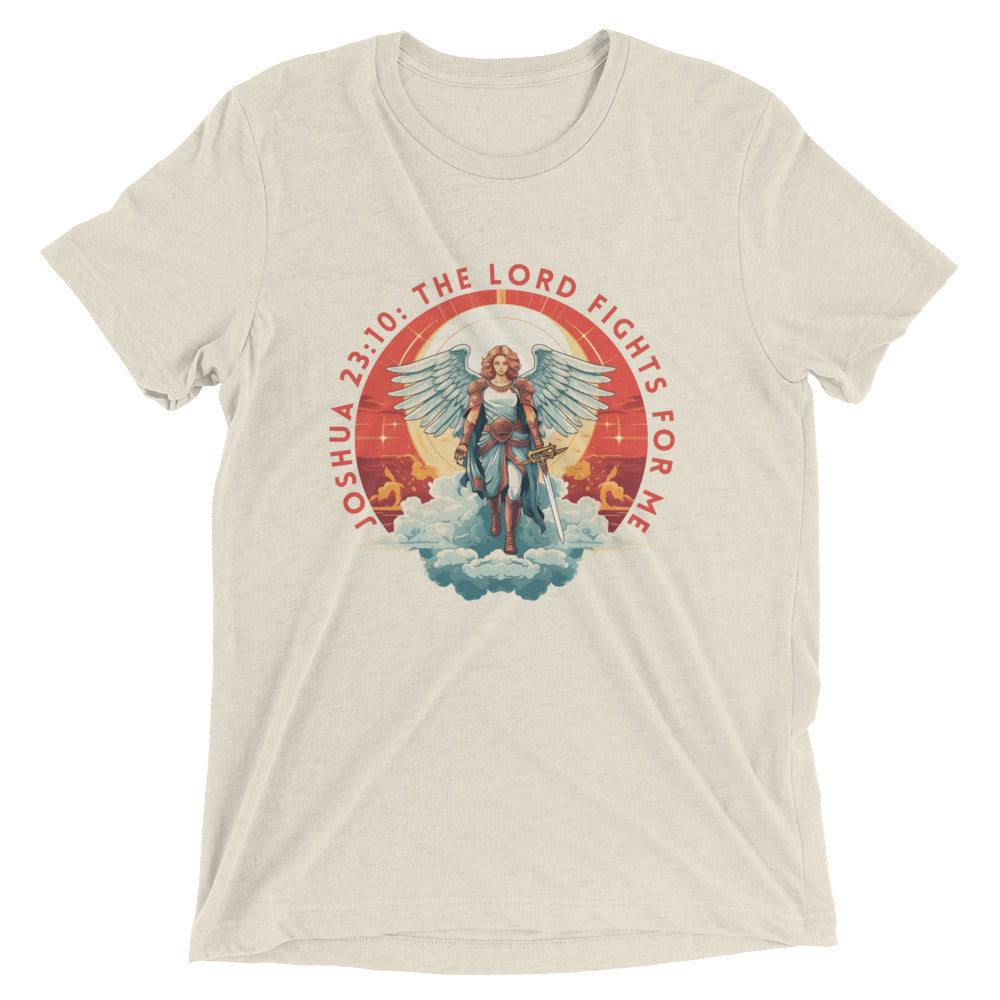 “The Lord Fights for Me” Unisex Tri-Blend T-Shirt 3