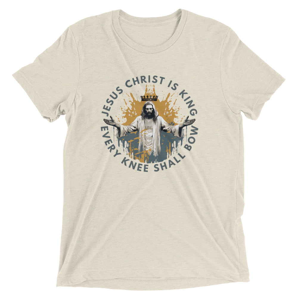 "Every Knee Shall Bow" Unisex Tri-Blend T-Shirt 3