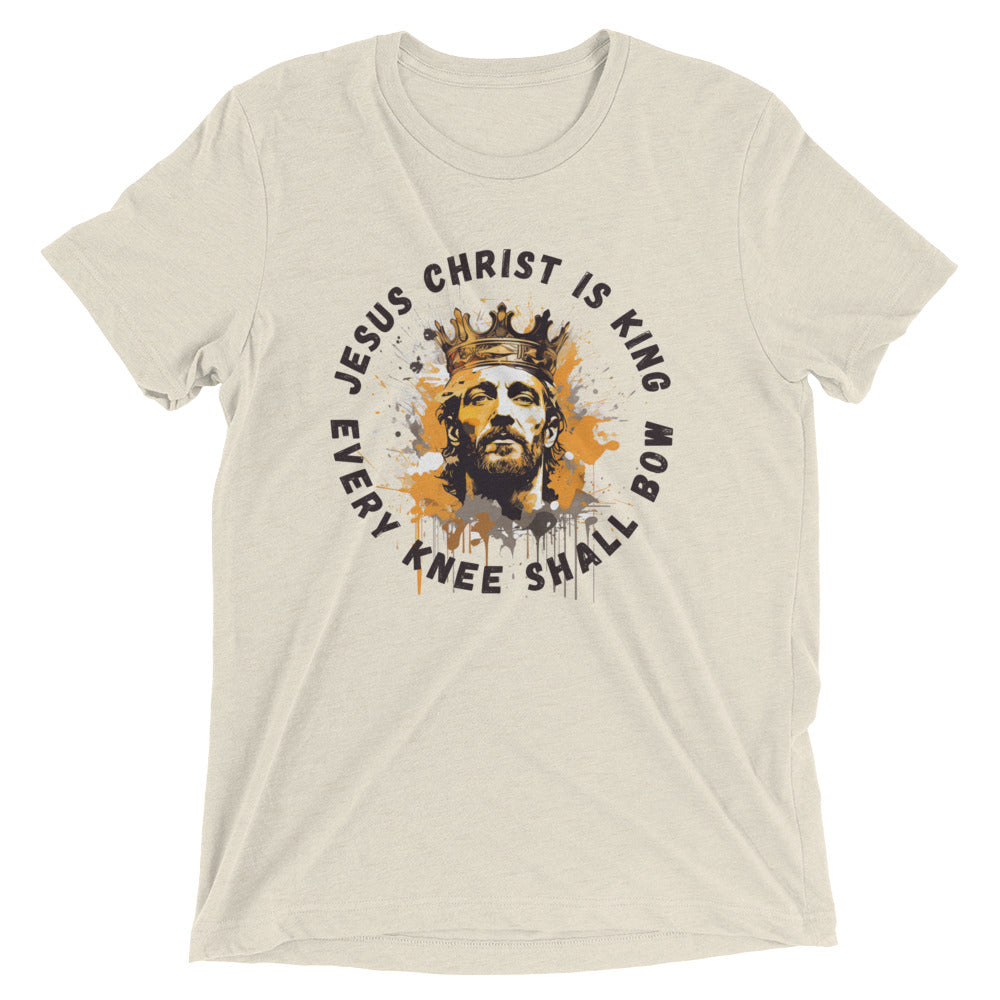 "Every Knee Shall Bow" Unisex Tri-Blend T-Shirt 4
