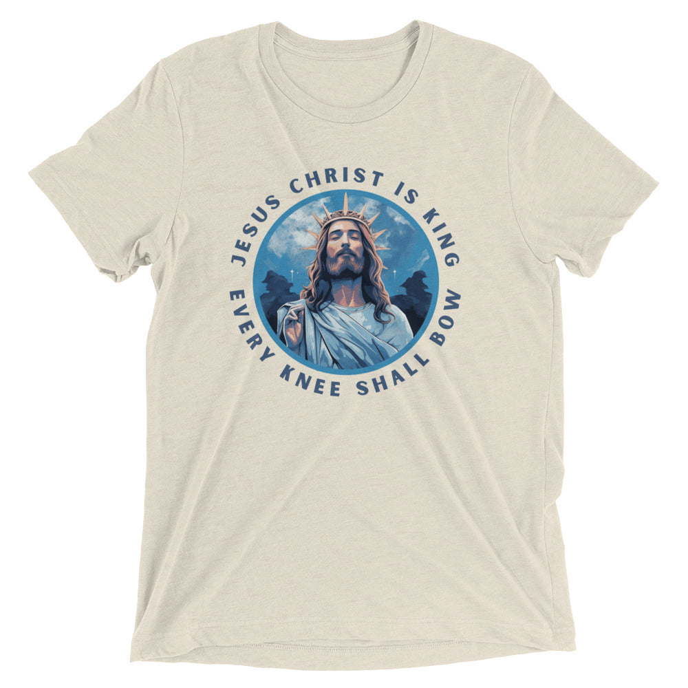 "Every Knee Shall Bow" Unisex Tri-Blend T-Shirt 1