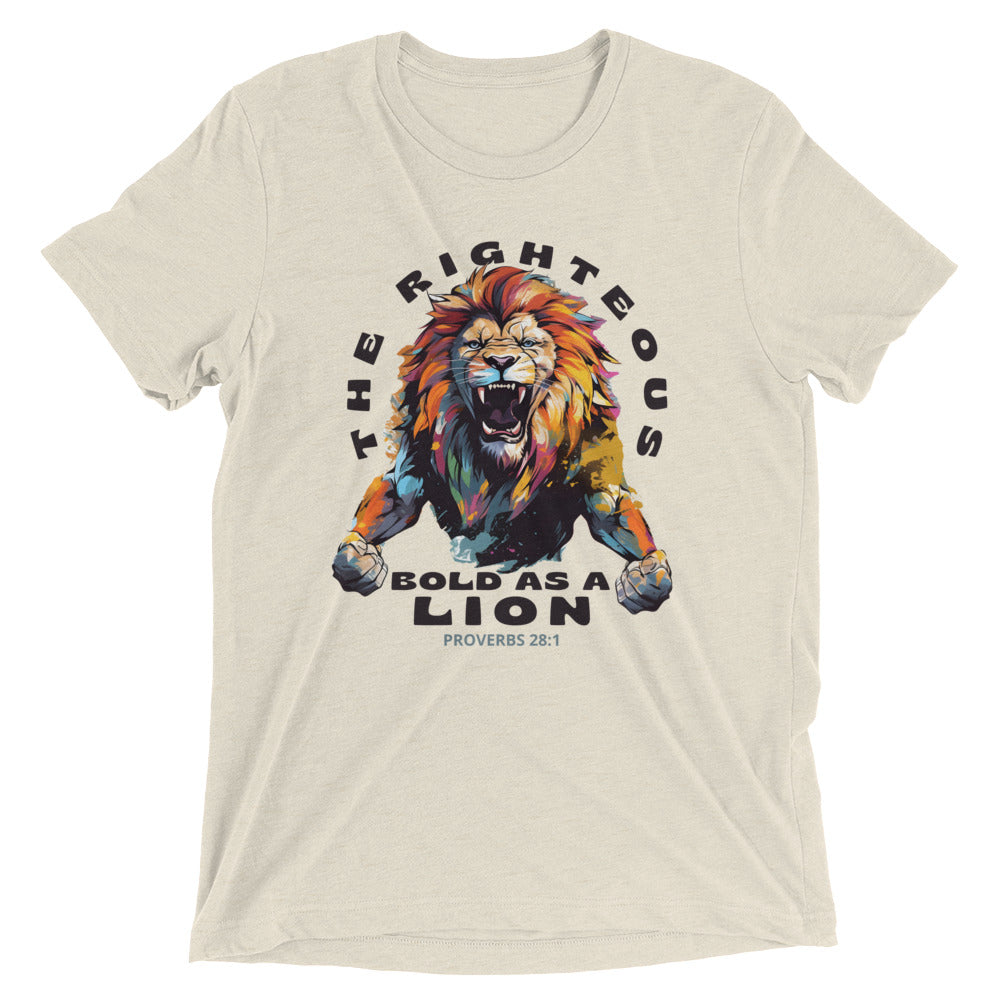 “Bold as a Lion” Unisex Tri-Blend T-Shirt 5