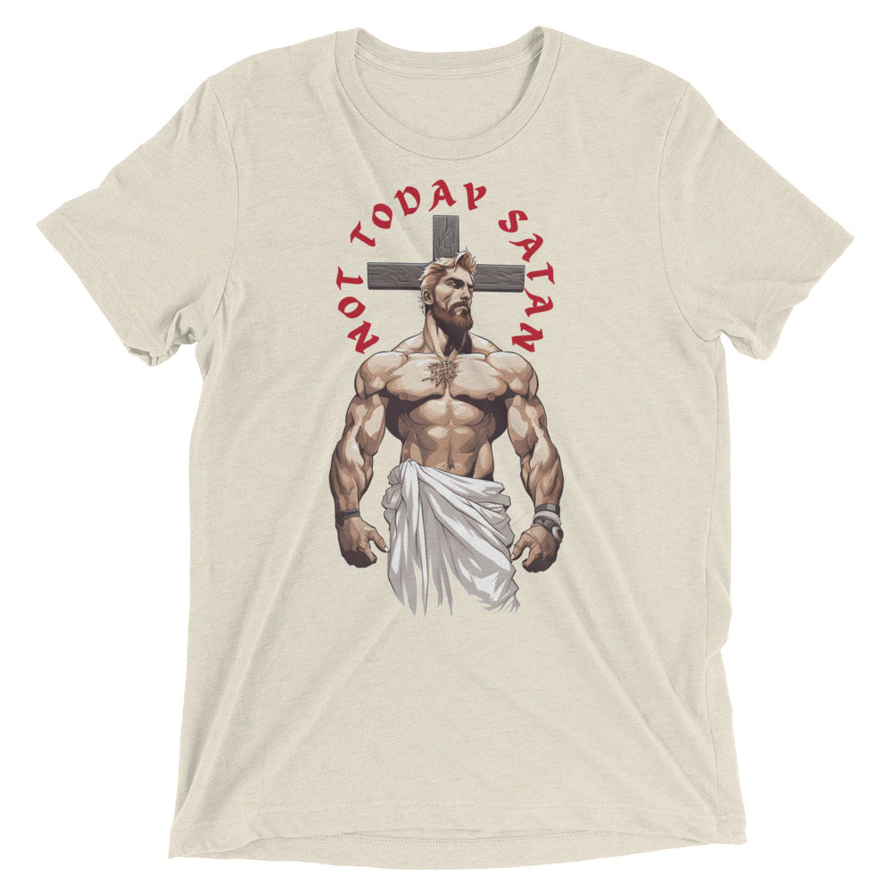 "Not Today Satan" Unisex Tri-Blend T-Shirt 3