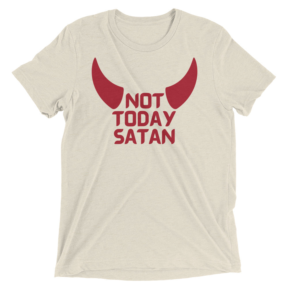 "Not Today Satan" Unisex Tri-Blend T-Shirt 5