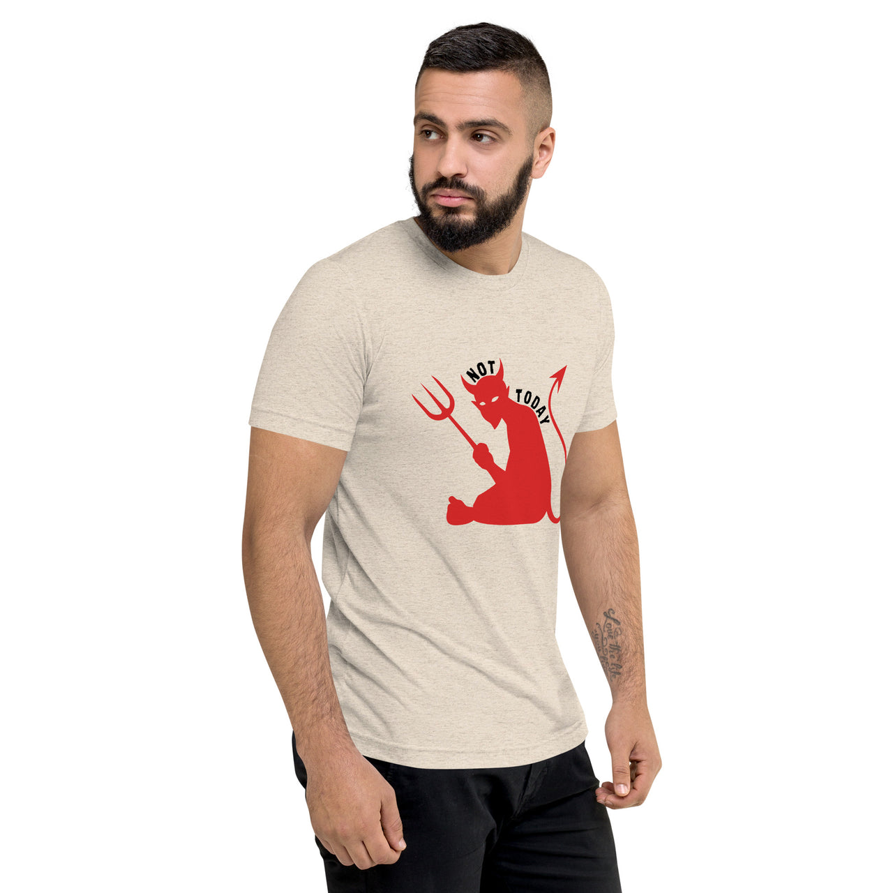 "Not Today Satan" Unisex Tri-Blend T-Shirt 10