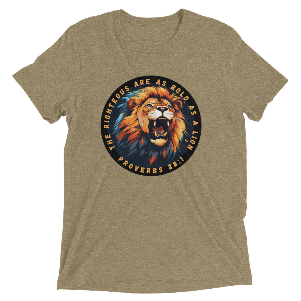 “Bold as a Lion” Unisex Tri-Blend T-Shirt 1