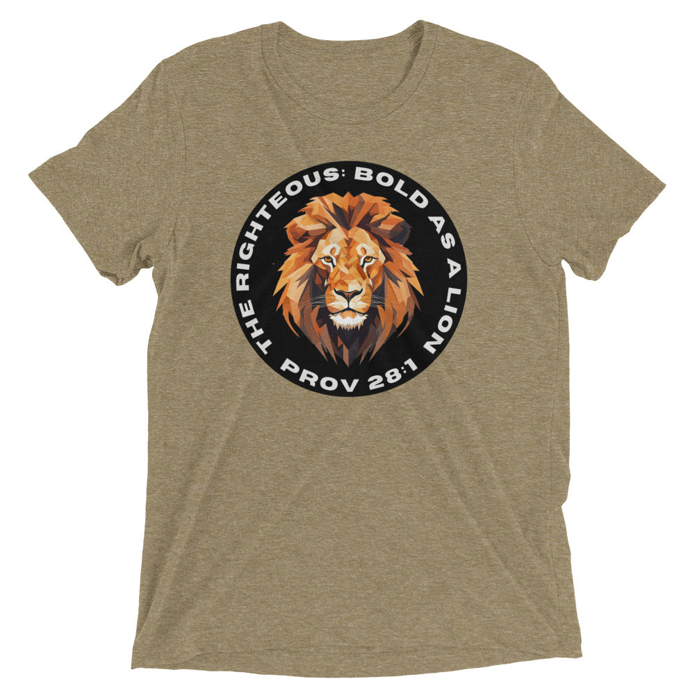 “Bold as a Lion” Unisex Tri-Blend T-Shirt 2