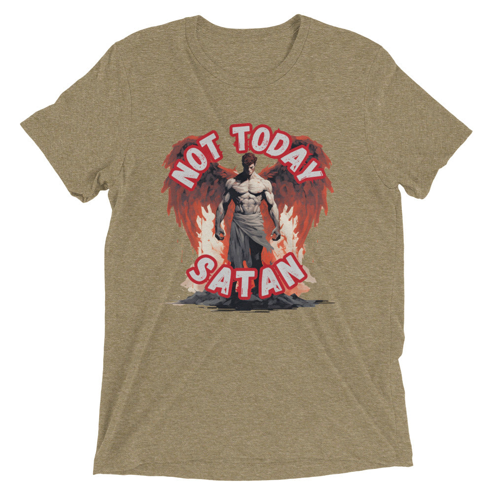 "Not Today Satan" Unisex Tri-Blend T-Shirt 1