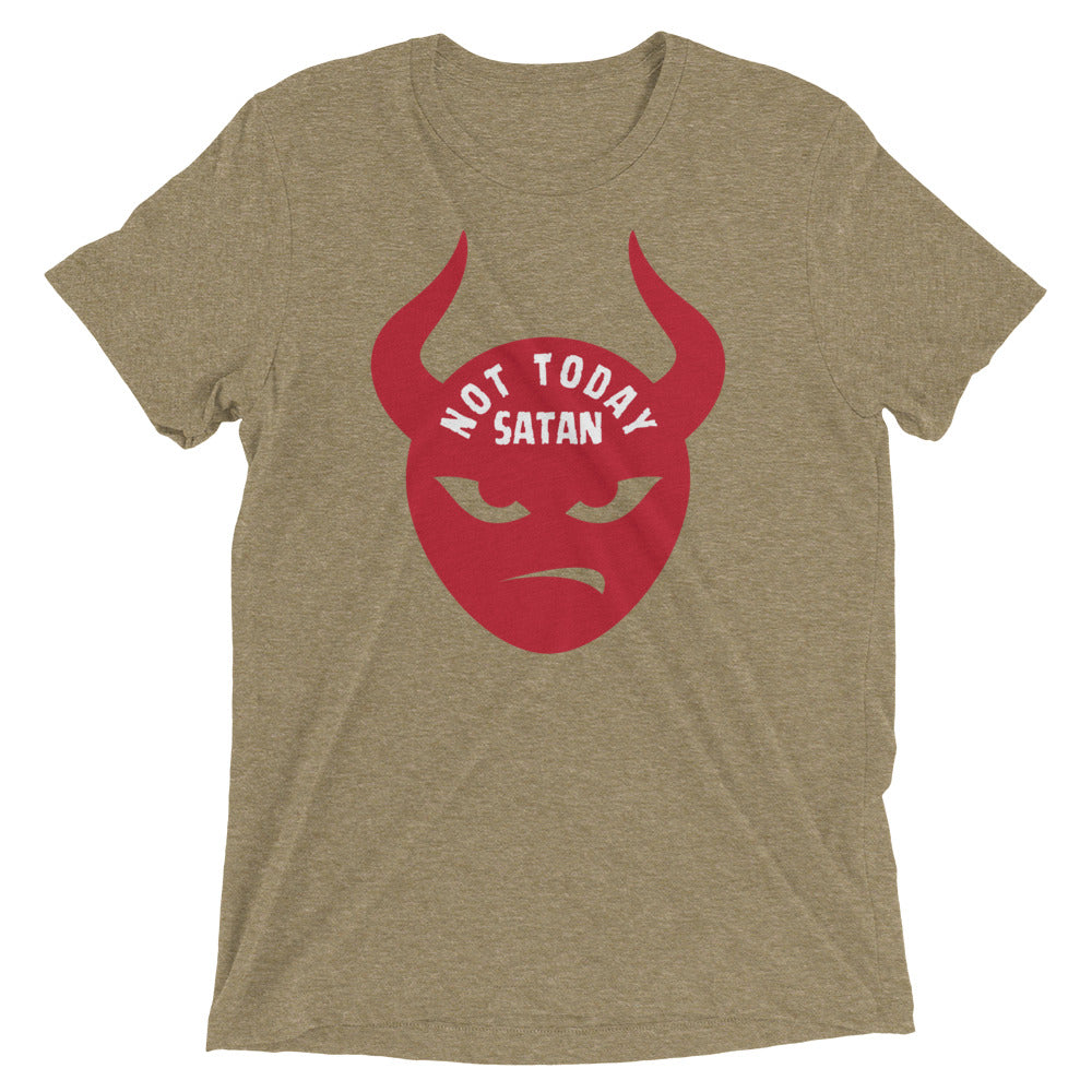 "Not Today Satan" Unisex Tri-Blend T-Shirt 2