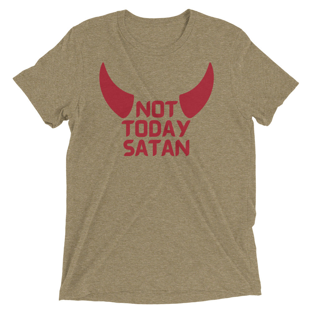 "Not Today Satan" Unisex Tri-Blend T-Shirt 5