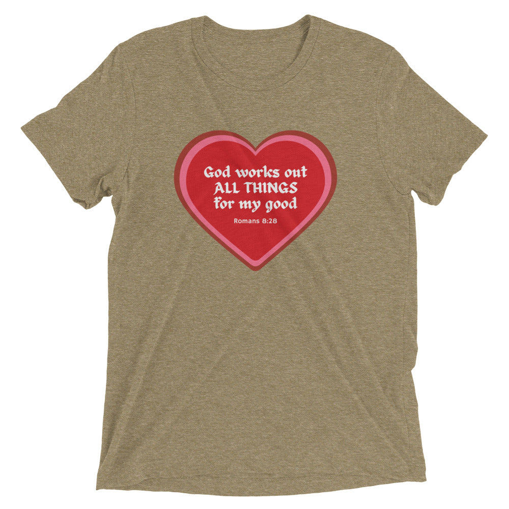 "All Things for my Good" Unisex Tri-Blend T-Shirt 4