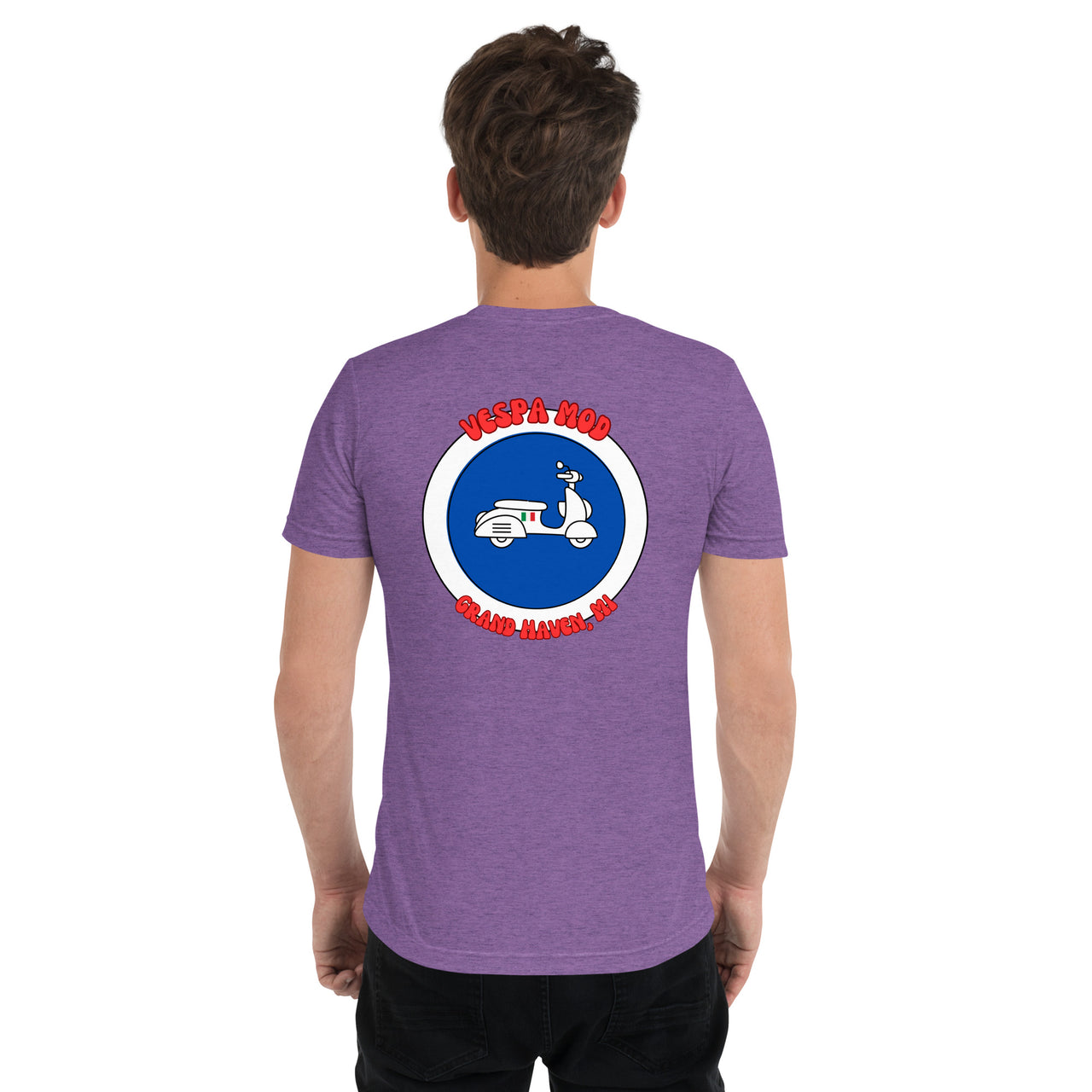 "Vespa Mod Grand Haven" Unisex Tri-blend T-shirt