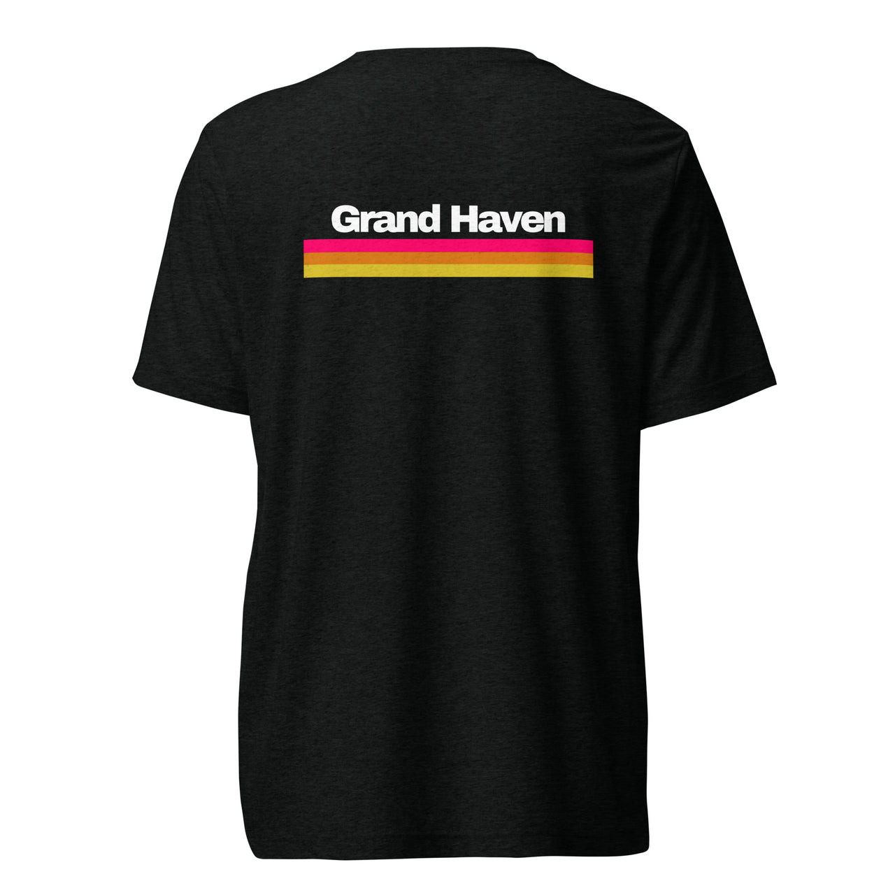 "Grand Haven Three Stripe" Unisex Tri-blend T-shirt