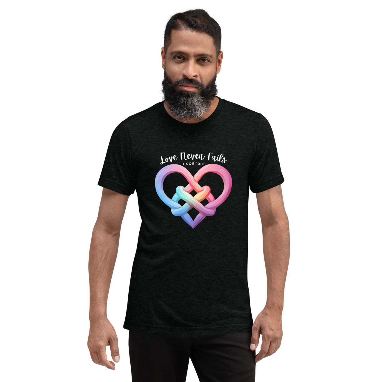"Love Never Fails" Unisex Tri-Blend T-Shirt 8