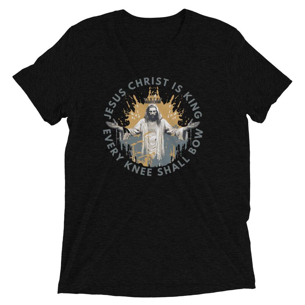 "Every Knee Shall Bow" Unisex Tri-Blend T-Shirt 3
